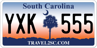SC license plate YXK555