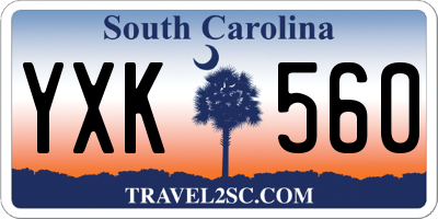 SC license plate YXK560