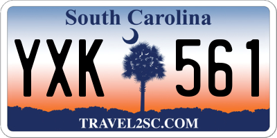 SC license plate YXK561
