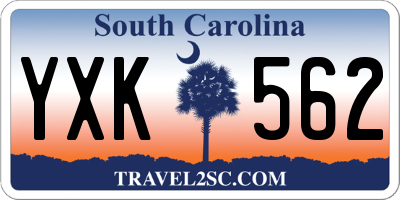 SC license plate YXK562