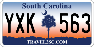 SC license plate YXK563