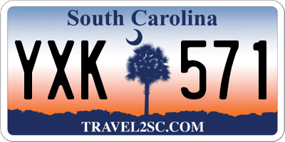 SC license plate YXK571