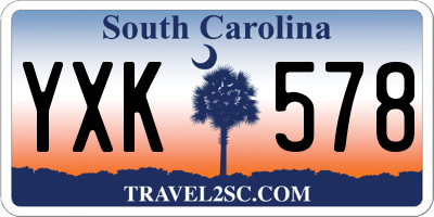 SC license plate YXK578