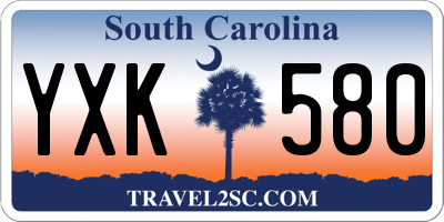 SC license plate YXK580