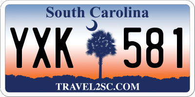 SC license plate YXK581