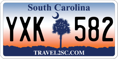 SC license plate YXK582