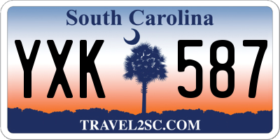 SC license plate YXK587