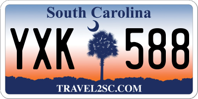 SC license plate YXK588