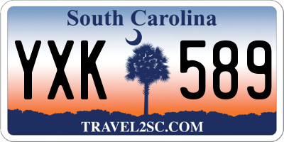 SC license plate YXK589