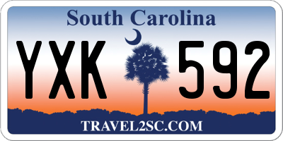 SC license plate YXK592