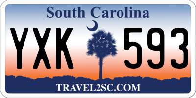 SC license plate YXK593
