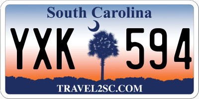 SC license plate YXK594