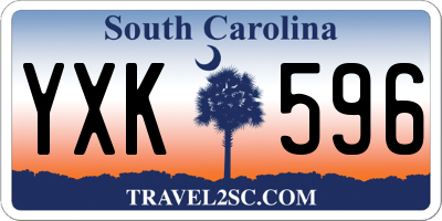 SC license plate YXK596