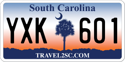 SC license plate YXK601