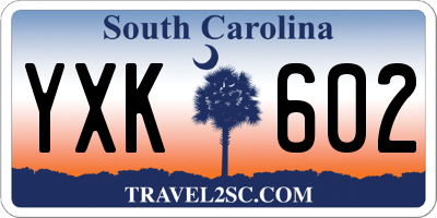 SC license plate YXK602