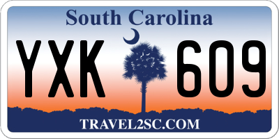 SC license plate YXK609