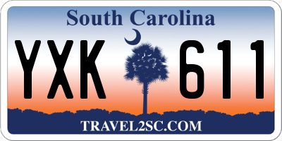 SC license plate YXK611