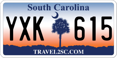 SC license plate YXK615