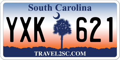 SC license plate YXK621