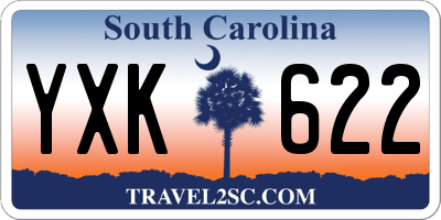 SC license plate YXK622