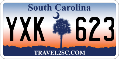 SC license plate YXK623