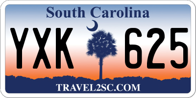 SC license plate YXK625