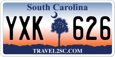 SC license plate YXK626