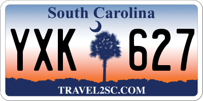 SC license plate YXK627