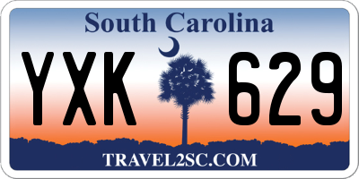 SC license plate YXK629