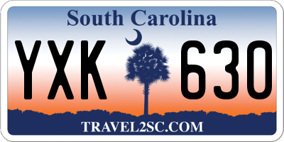 SC license plate YXK630