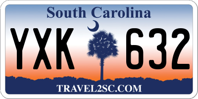 SC license plate YXK632