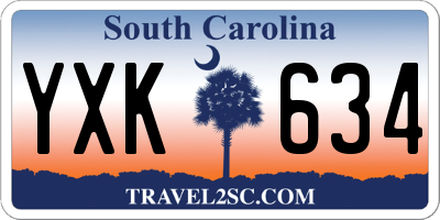 SC license plate YXK634