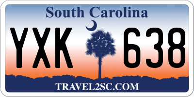 SC license plate YXK638