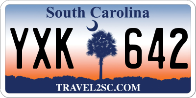 SC license plate YXK642