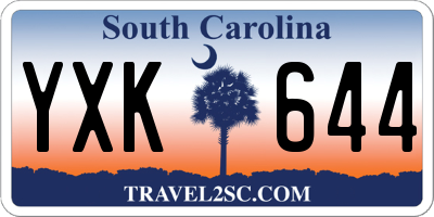 SC license plate YXK644