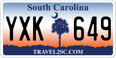 SC license plate YXK649