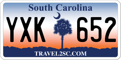 SC license plate YXK652