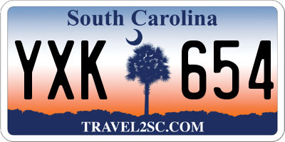 SC license plate YXK654