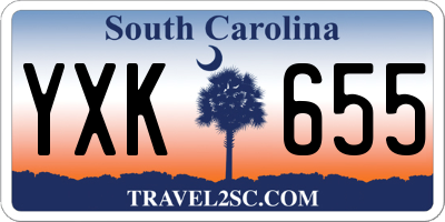SC license plate YXK655