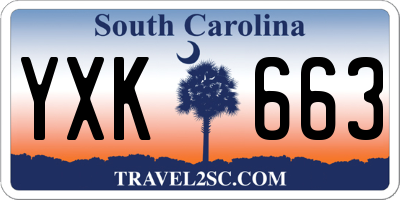 SC license plate YXK663