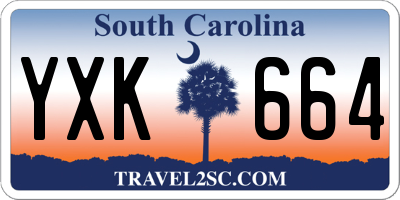 SC license plate YXK664