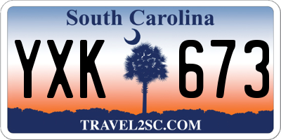 SC license plate YXK673