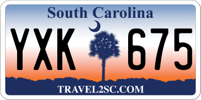 SC license plate YXK675