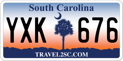 SC license plate YXK676