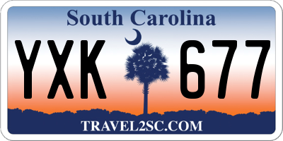 SC license plate YXK677