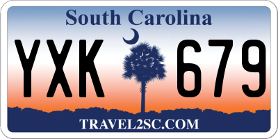 SC license plate YXK679