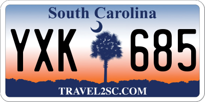 SC license plate YXK685