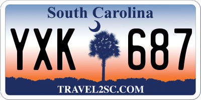 SC license plate YXK687