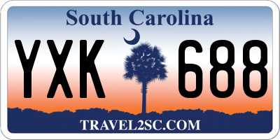 SC license plate YXK688