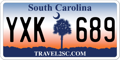 SC license plate YXK689